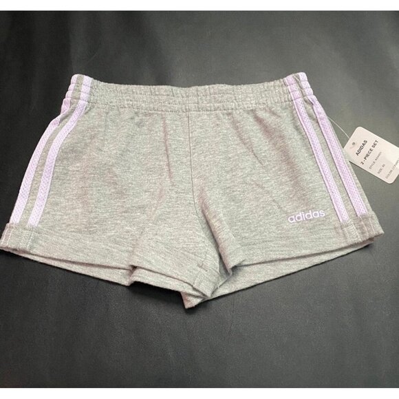 NWT Adidas Metallic Athletic Set Girls Size 6 x - Picture 3 of 3